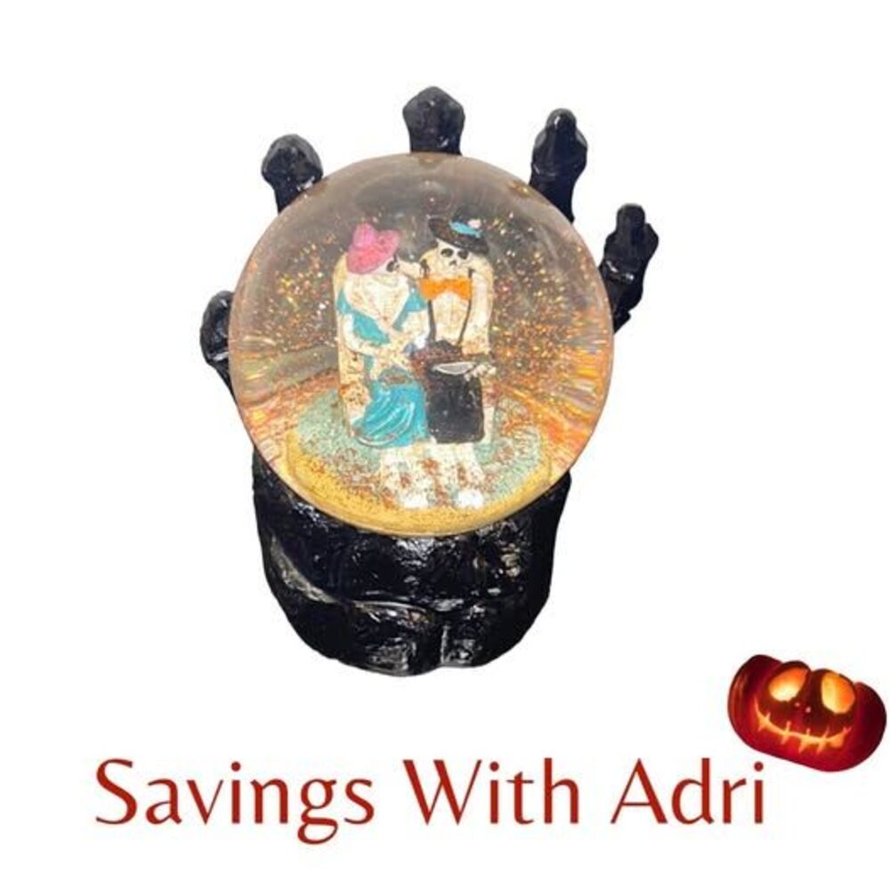 Halloween Skeleton Globe Lights Up